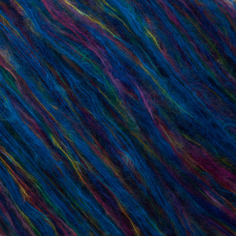 colinette. yarns hand dyed mohair chunky yarn in shade jewel