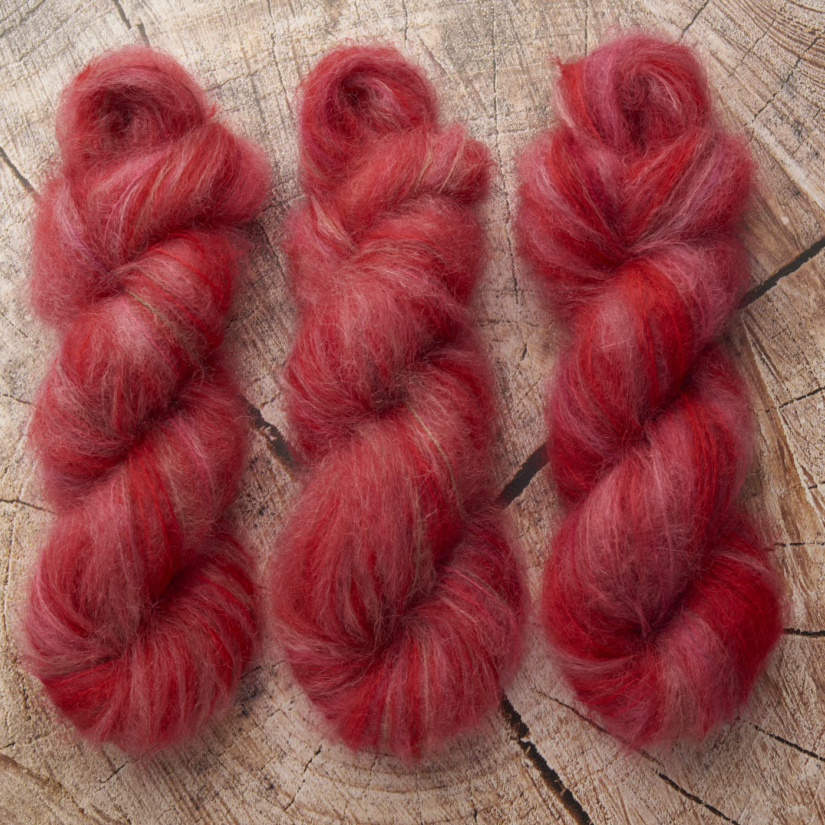 colinette yarns mohair raspberry