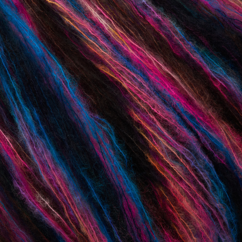 colinette. yarns hand dyed mohair chunky yarn in shade toucan