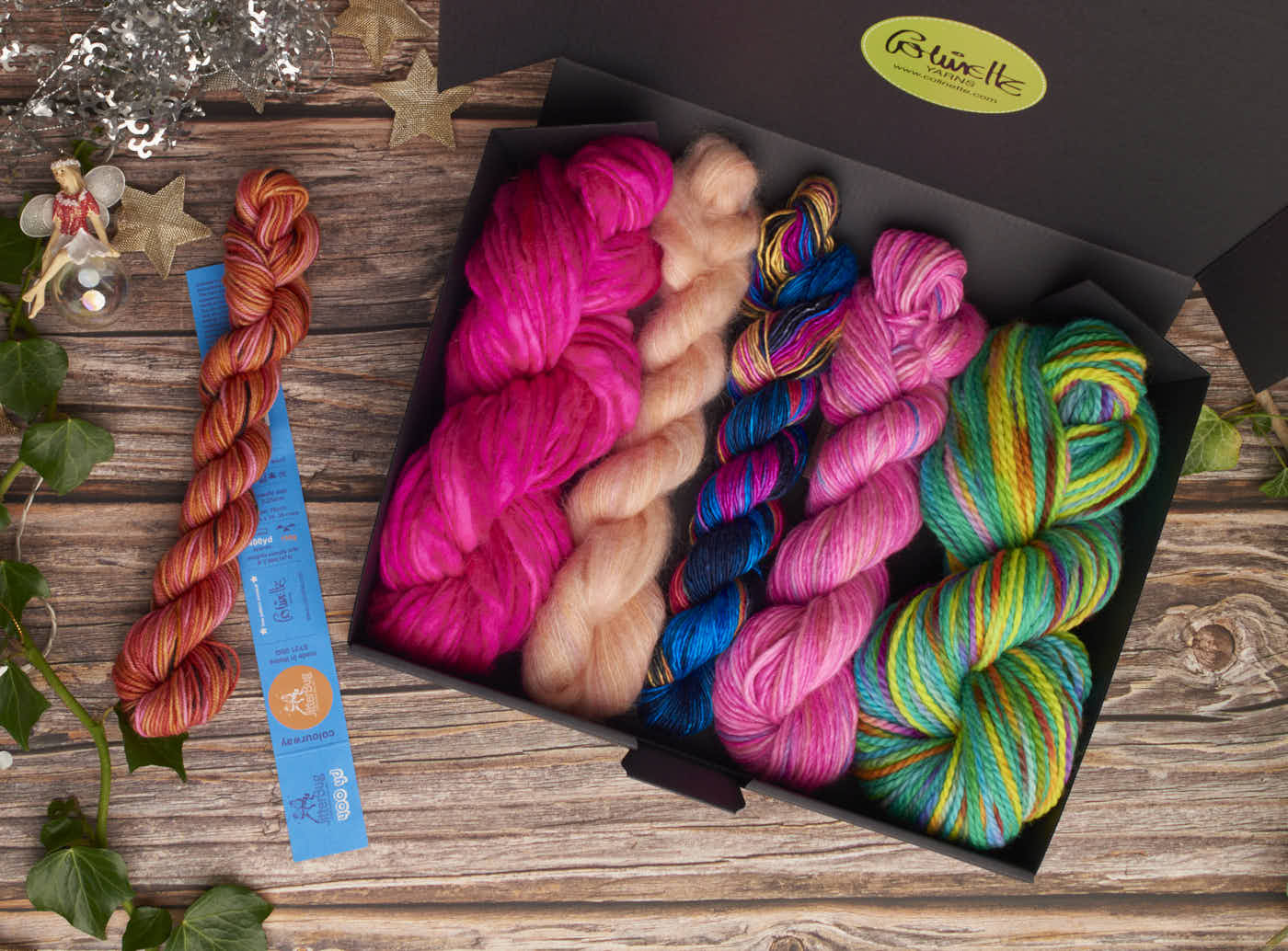 Christmas Gift Box of Rare and Luxury Yarns POP Set Yarns