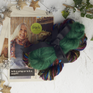 Wrap or scarf kit. shade ‘Peppermint pease pudding’
