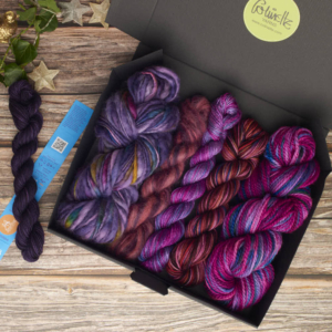 Christmas Gift Box of Rare and Luxury Yarns – Purple Set