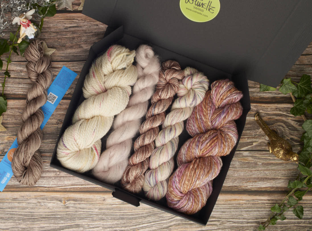 colinette yarns hand dyed yarn Christmas boxes shades creams