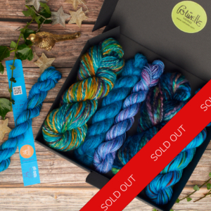 Christmas Gift Box of Rare and Luxury Yarns – Blue Set.