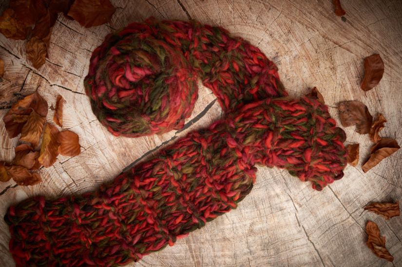 Colinette Yarns Raven Scarf chunky 100% wool with mohair