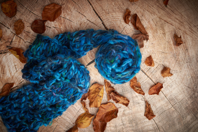 Colinette Yarns Raven Scarf chunky 100% wool with mohair